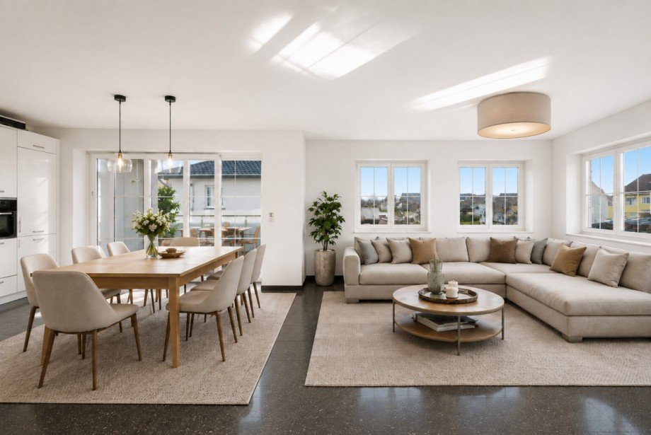1. OG Wohnzimmer Maisonettewohnung Weil am Rhein / Haltingen