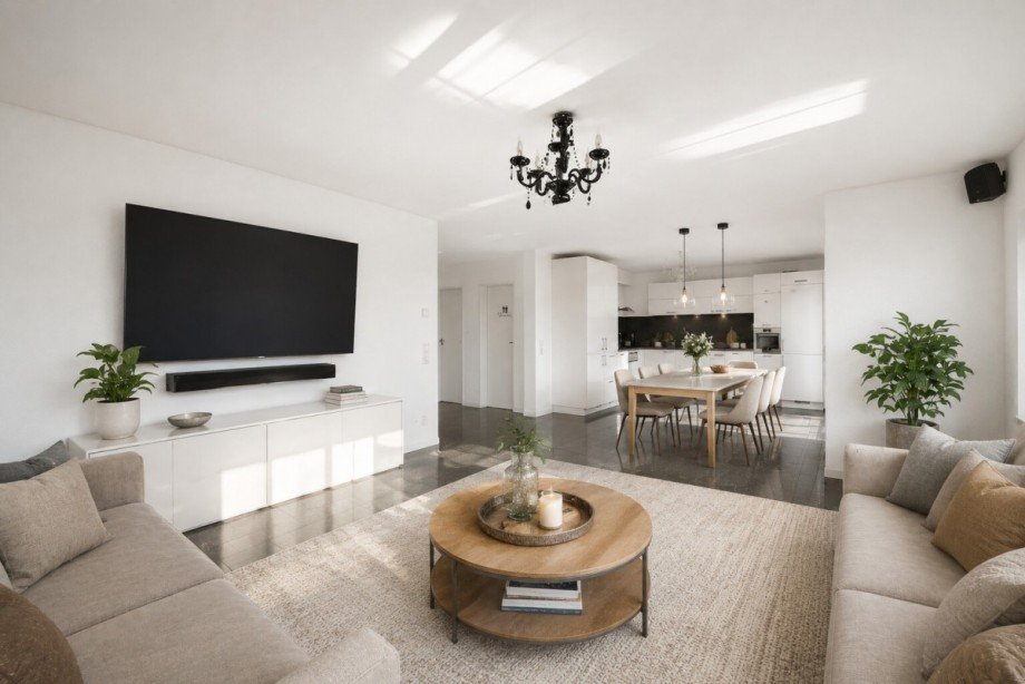 1. OG Wohnzimmer Maisonettewohnung Weil am Rhein / Haltingen