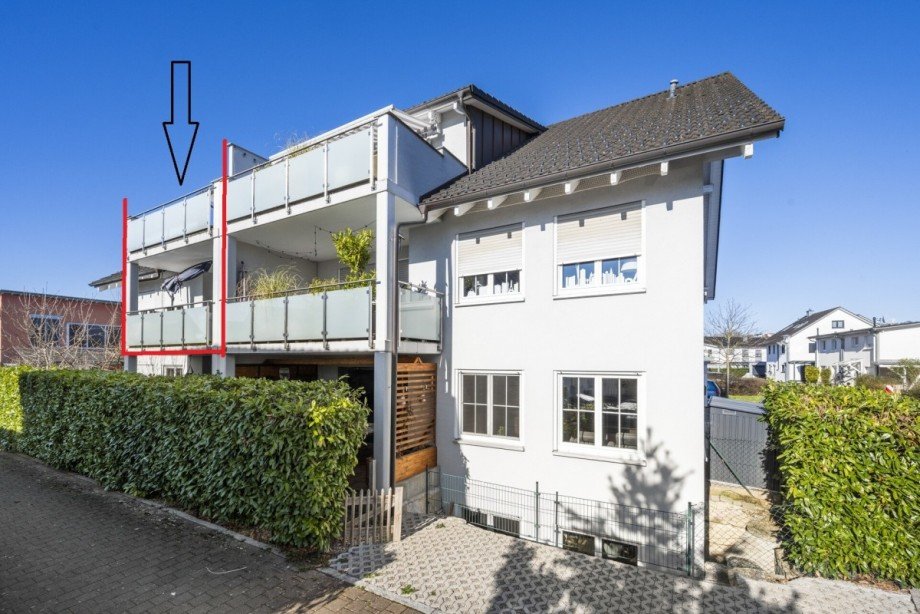 Au�enansicht Balkone Maisonettewohnung Weil am Rhein / Haltingen